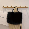 Chic Faux Fur Crossbody Bag for Women - Lightweight, Durable & Stylish with Adjustable Strap | Available in Khaki, Dark Brown, Pink, Black
