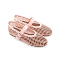 Sandali ballet flats Valstrend con tomaia in mesh, cinturino alla caviglia e suola piatta, stile Mary Jane elegante e comodo.