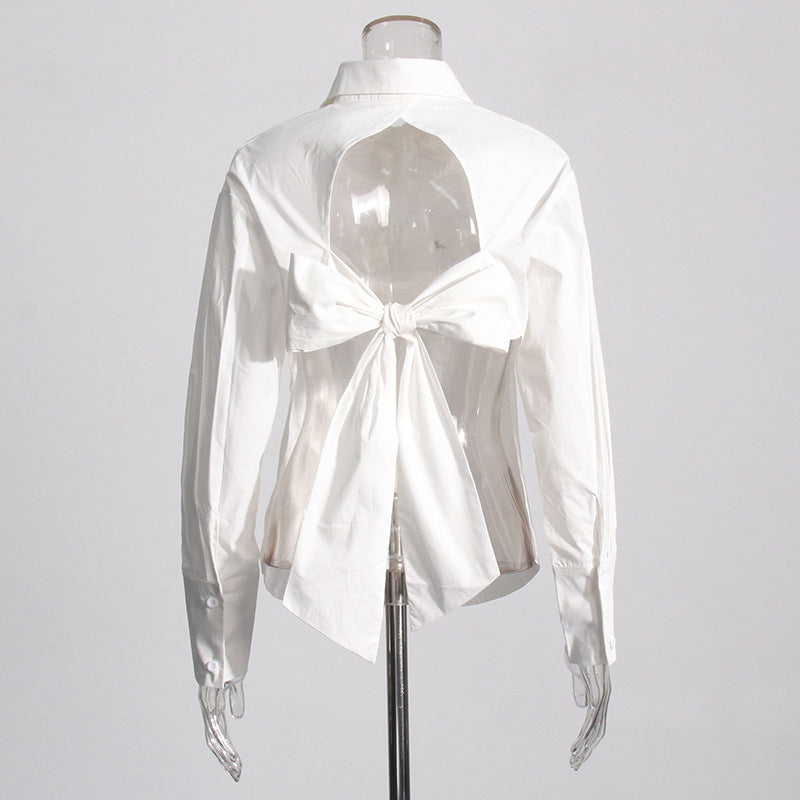 Camicia donna Valstrend, maniche lunghe, stile francese, design originale e moderna, tessuto leggero e tessuto di alta qualità