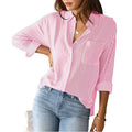 Cardigan casual donna a righe Valstrend, top loose con maniche lunghe e stile rilassato, ideale per un look comodo e alla moda