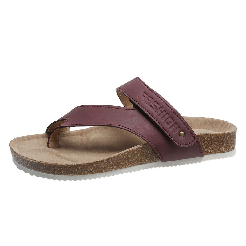 Sandali flip-flop Valstrend con punta piatta e suola spessa, scarpe da spiaggia comode e stile casual per l'estate.