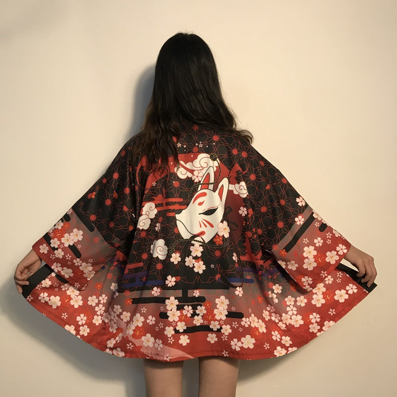 Cappotto kimono estivo da donna Valstrend con stampa digitale Harajuku, leggero e alla moda, ideale per la primavera e l'estate