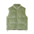 Polar Plush Stand-up Collar Cotton-padded Coat Men's Winter Loose Casual Pure Color Thickened Vest