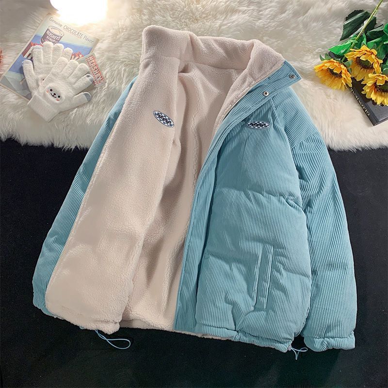 Cappotto in acrilico doppio lato per studenti, ultra sottile, in lana di agnello, donna, marca Valstrend.