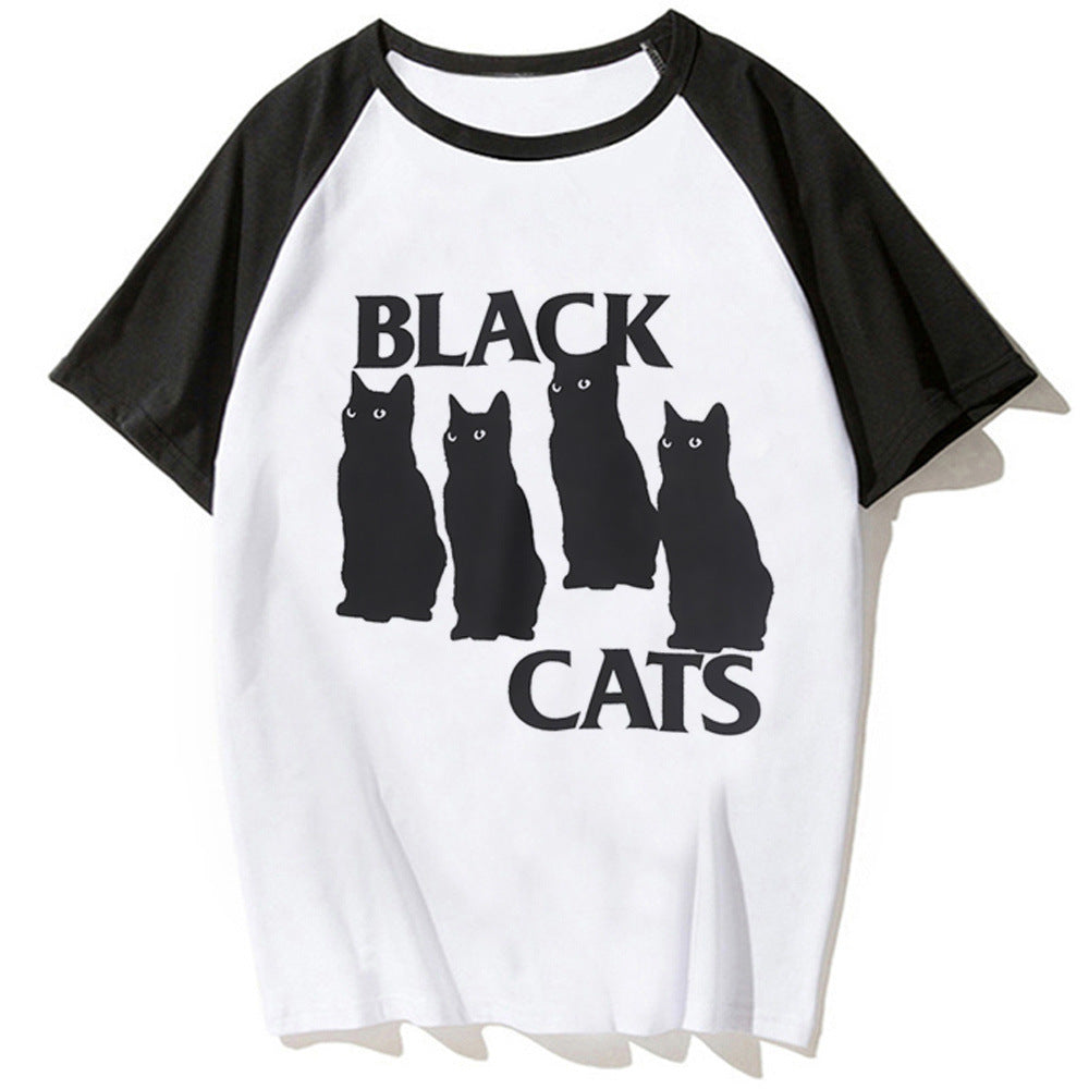 T-shirt da donna Valstrend in modal stampato con maniche corte, morbido tessuto e motivo floreale, vista frontale.