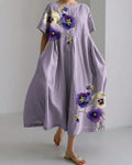 Vestito corto da donna Valstrend, abbigliamento elegante e casual con stampa floreale, maniche corte e taglio femminile.