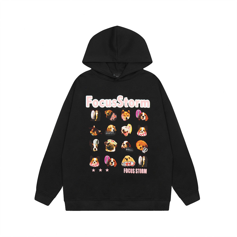 Testa di animale con stampa fun giugongge per uomo, design colorato e originale, immagine frontale con dettagli vivaci.