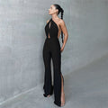 Giacca jumpsuit slim fit valstrend donna autunno europeo e americano con scollo a halter, schiena scoperta e taglio laterale