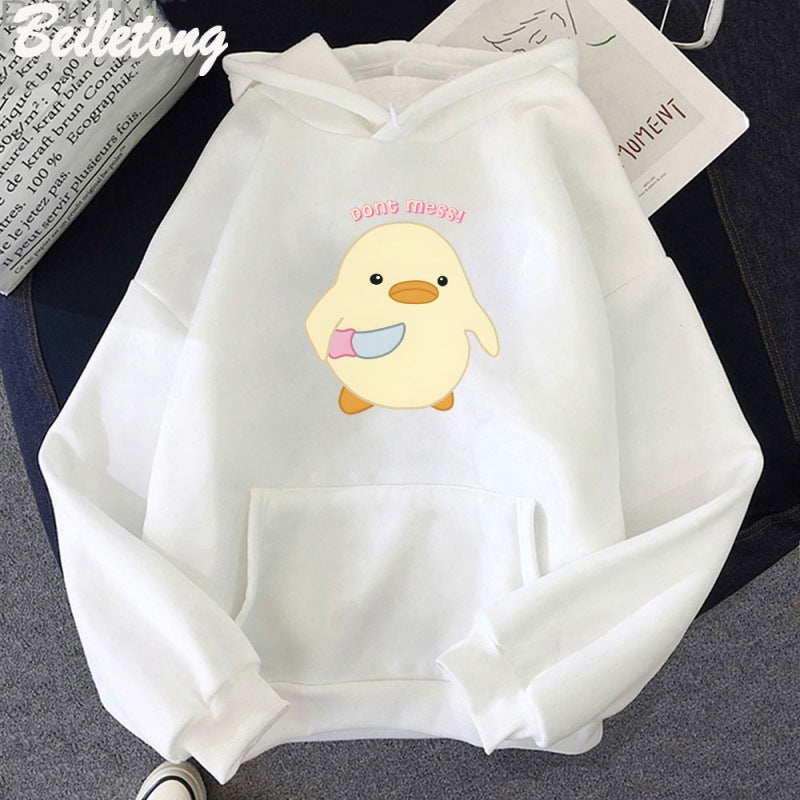 Maglione casual da donna Valstrend, con fantasia cartone animato, vestibilità morbida e stile informale, visibile in dettaglio.