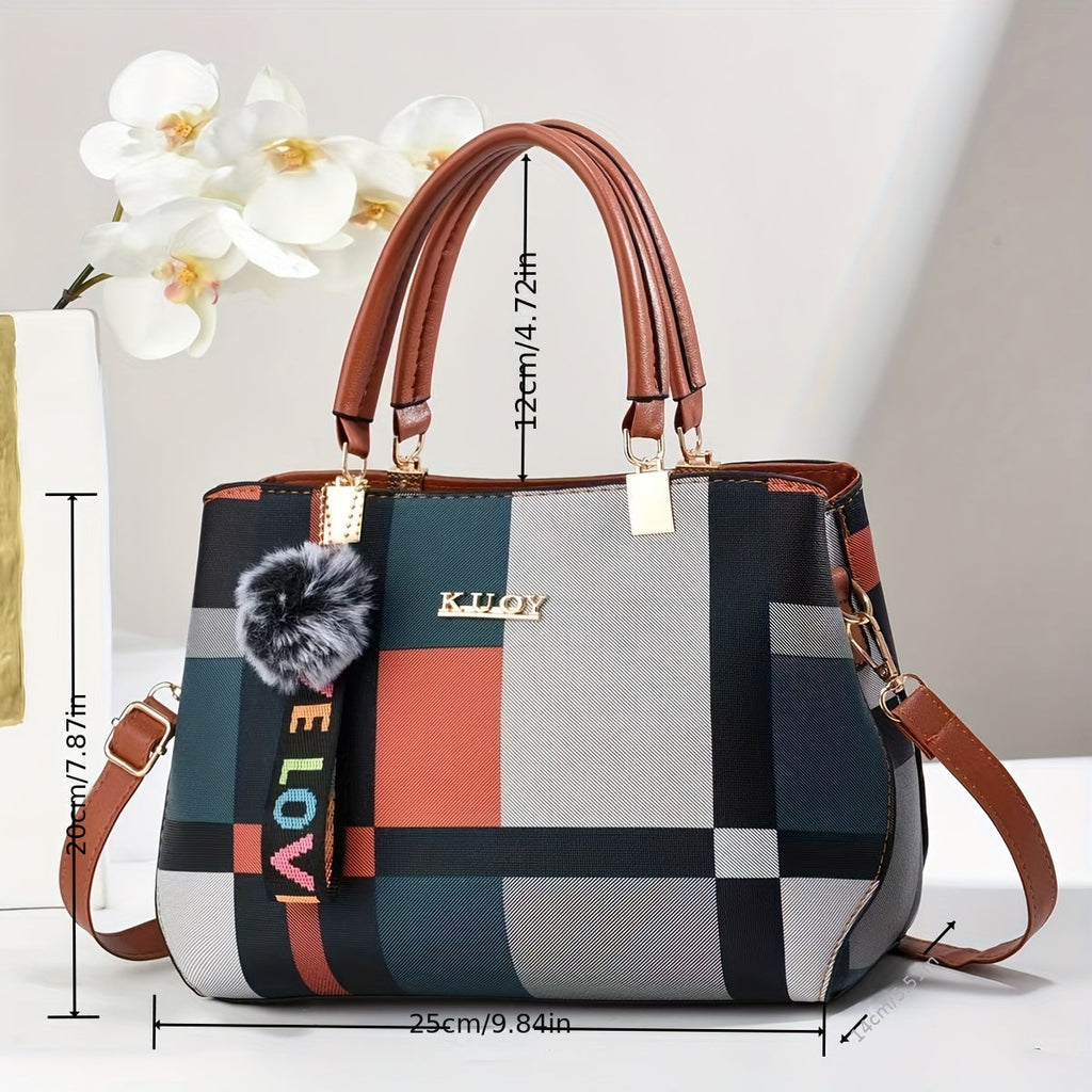 Grande borsa tote multi-funzione Valstrend in pelle sintetica impermeabile, tracolla rimovibile, spaziosa e ideale per viaggi e shopping.