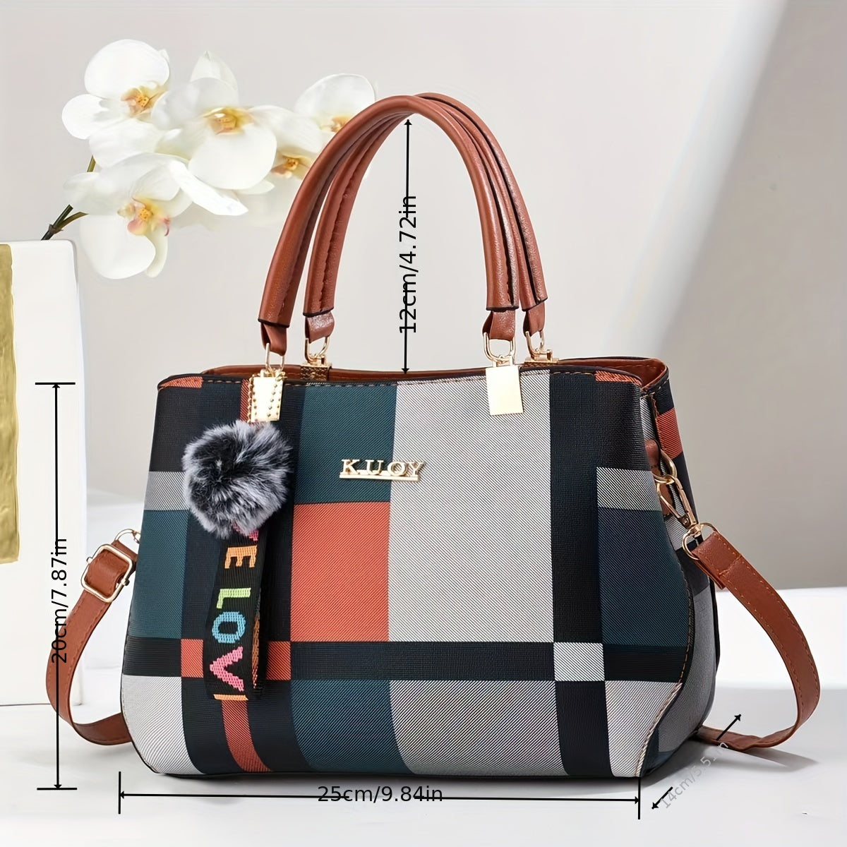 Grande borsa tote multi-funzione Valstrend in pelle sintetica impermeabile, tracolla rimovibile, spaziosa e ideale per viaggi e shopping.