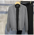 Cardigan con doppia zip Valstrend da uomo, maglione in maglia con chiusura lampo, stile caldo e casual.