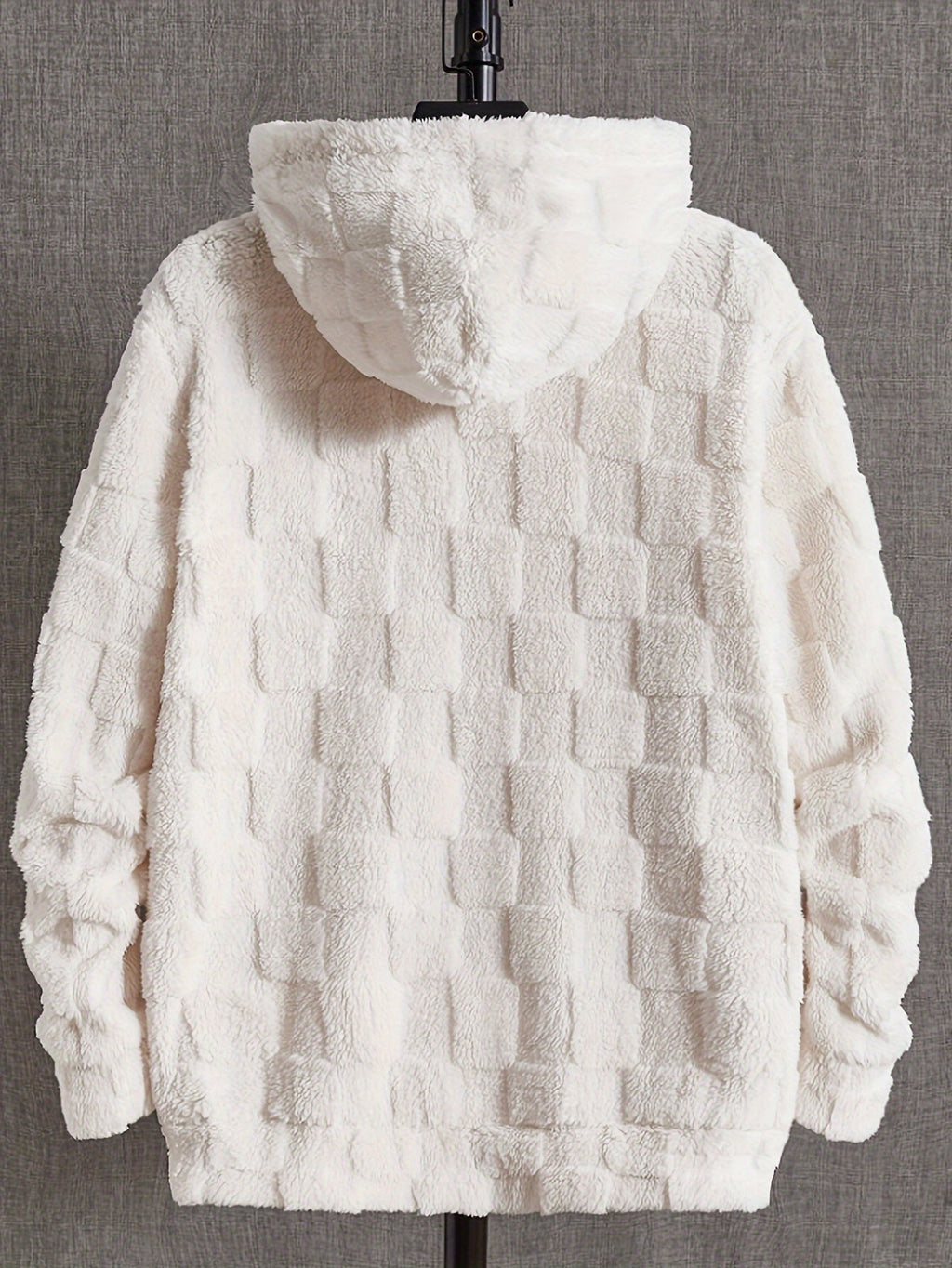 Maglione casual da uomo Valstrend con collo rotondo, maniche lunghe, interno in fleece e design in maglia per uso quotidiano