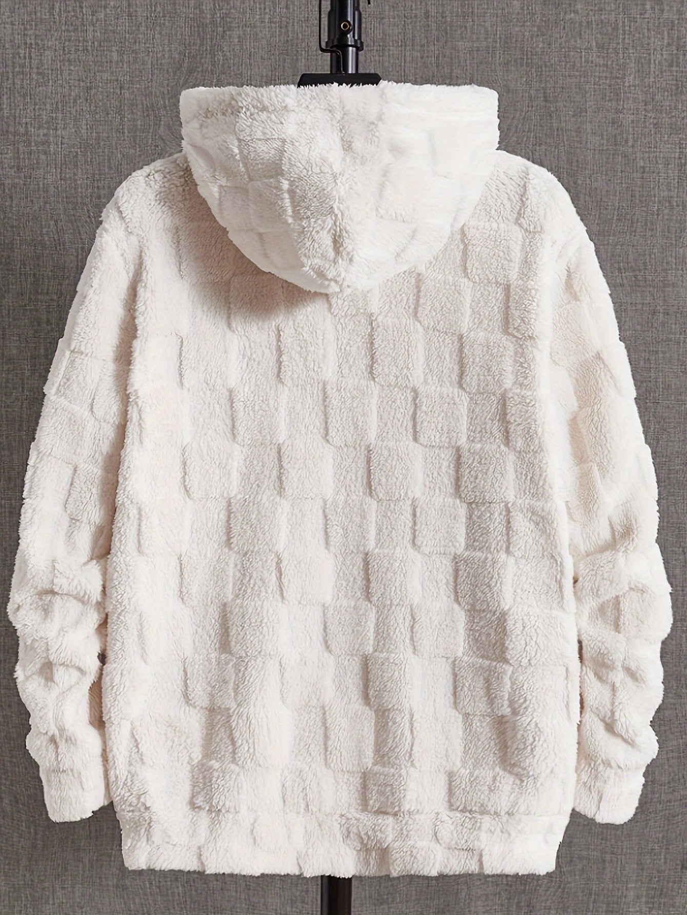 Maglione casual da uomo Valstrend con collo rotondo, maniche lunghe, interno in fleece e design in maglia per uso quotidiano
