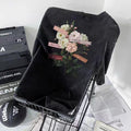 Flower Print Couple Ins Half Sleeve T-shirt