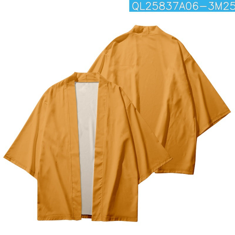 Vestito da uomo Valstrend, maglietta cropped e cardigan stampato 3D con design moderno, visibile nel dettaglio dell'immagine.