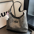Borsa tote in tela e jeans Valstrend, autunno-inverno, stile college, tracolla e sottobraccio, perfetta per studenti e uso quotidiano.