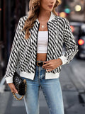 Zipper Decorations Long Sleeve Cardigan Jacket