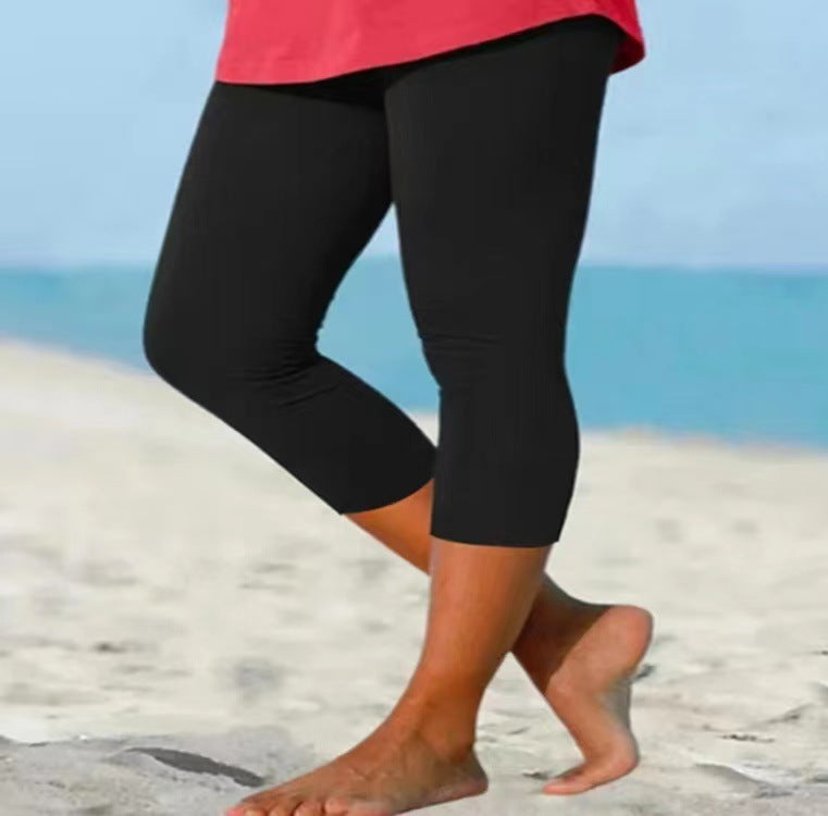 Leggings casual da donna Valstrend, estate, tinta unita, morbide e comode, perfette per il tempo libero e look estivi.