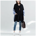 Felpa con cappuccio oversize Valstrend con motivo a righe artistiche e cuciture visibili, tessuto morbido e stile casual.