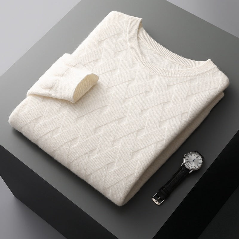 Maglione da uomo Valstrend, pullover largo e pesante, maglia spessa e calda in tessuto a maglia spesso.