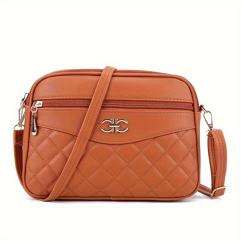 Borsa a tracolla multicolore Valstrend, grande capacità in stile trapuntato, versatile e compatta per donne.