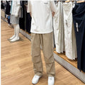 Landing Paratrooper Thin Loose Straight Cargo Pants Retro Ankle-tied Casual Trousers
