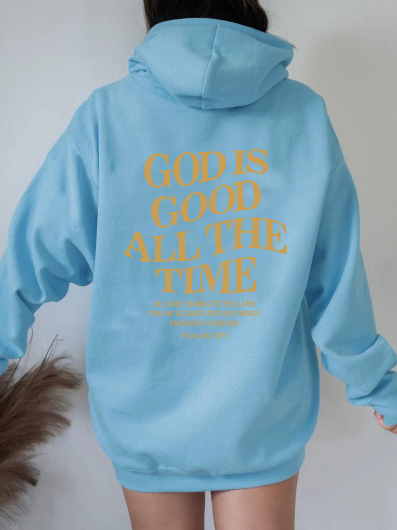 Felpa con cappuccio unisex Valstrend, con scritta slogan, tasca kangaroo e coulisse, in tessuto felpato morbido.