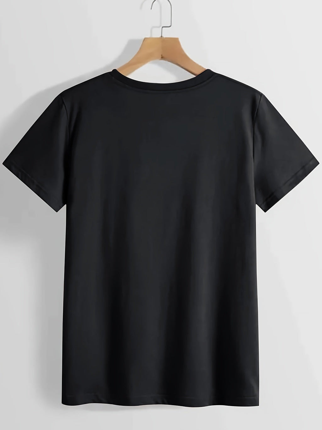 T-shirt donna con stampa luna, manica corta, collo rotondo, tessuto leggero per primavera ed estate, marca Valstrend.