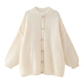 Cardigan in stile francese Valstrend, maglia a maniche lunghe con bottoni metallici, collo rotondo, tessuto morbido e versatile.