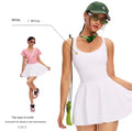 Gonna sportiva da donna Valstrend, gonna tennis slim fit con shorts antispogliamento e vestito one-piece con rete e supporto fitness