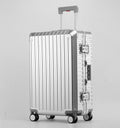 Valstrend trolley case in alluminio e lega di magnesio, valigia da viaggio elegante e resistente con manici e ruote robuste