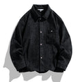 Solid Color American Retro Velvet Shirt Men's Long Sleeve Couple Shirt Coat