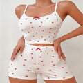 Pigiama donna a forma di cuore con stampa, completo di maglietta e pantaloni, in morbido tessuto, marca Valstrend shop