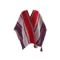 Sciarpa etnica da donna Valstrend, stola esterna in stile etnico con motivi colorati e dettagli decorativi visibili in primo piano.