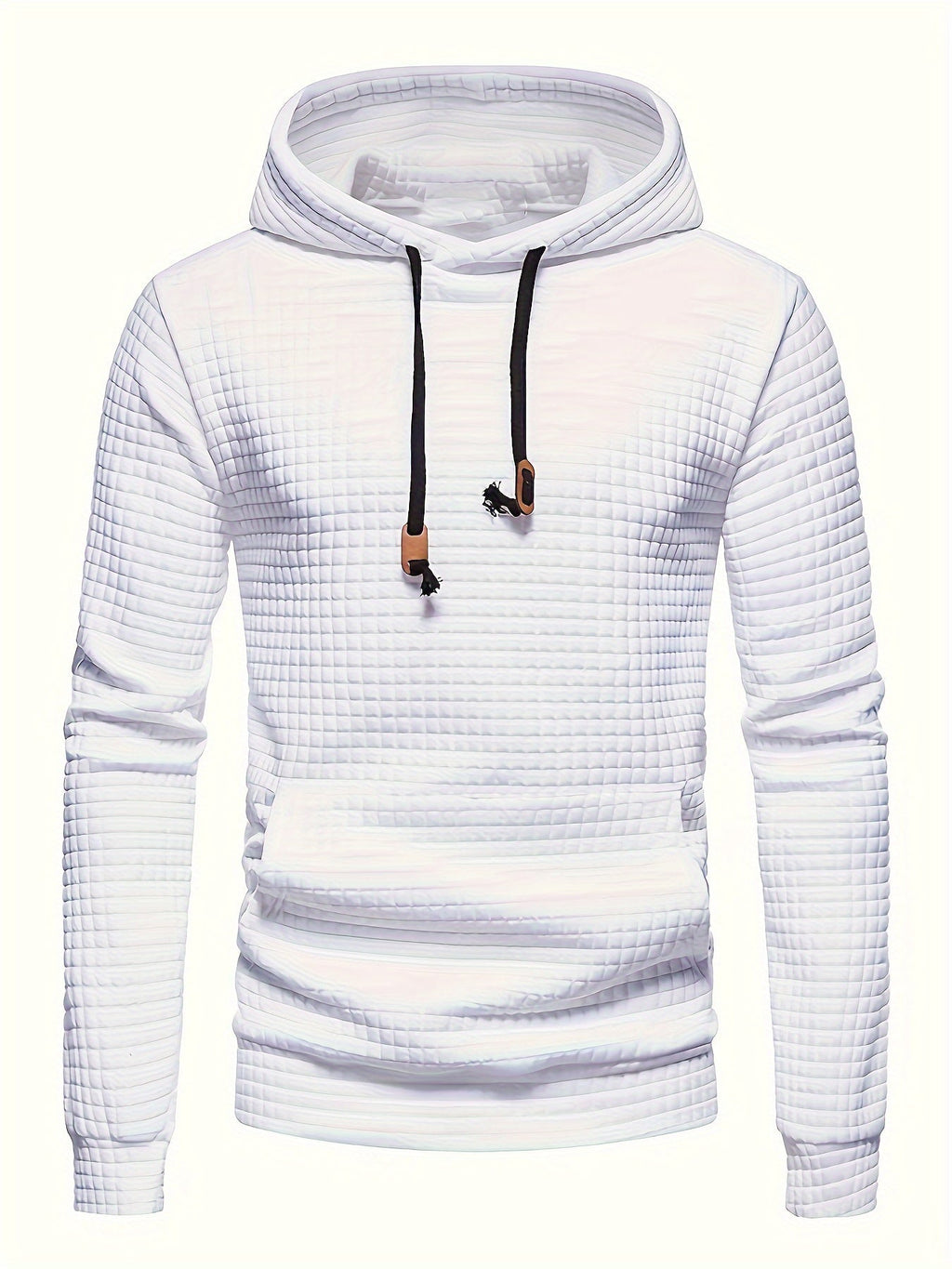 Solid Hoodie, Cool Hoodies For Men, Men's Casual Graphic Design Pullover Hooded Sweatshirt With Kangaroo Pocket Streetwear For Winter Fall, As Gifts