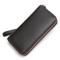Portafoglio uomo Valstrend con doppia zip, in pelle di prima qualità, grande capacità e design elegante e resistente.