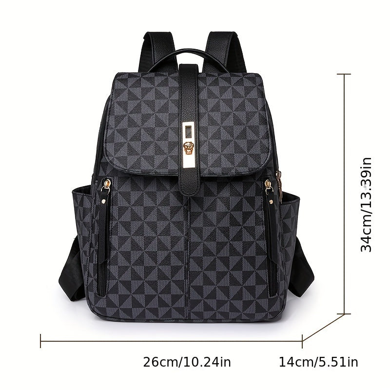 Zaino da viaggio multi-strato di grande capacità Valstrend, backpack casual da donna per uso quotidiano e studio.