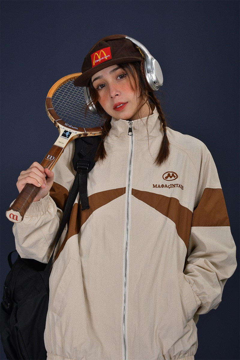 Coppia di cappotti Valstrend Tide Loose Leisure con cuciture abbinate, stile casual e comodo per uomo e donna.