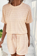 Set di shorts a maniche corte in tinta unita, casual e comodo, stile europeo e americano, firmato Valstrend.