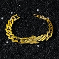 Bracciale in rilievo con motivo a rombo lucido, accessori religioso di San Giuda in stile hip hop, marca Valstrend Shop