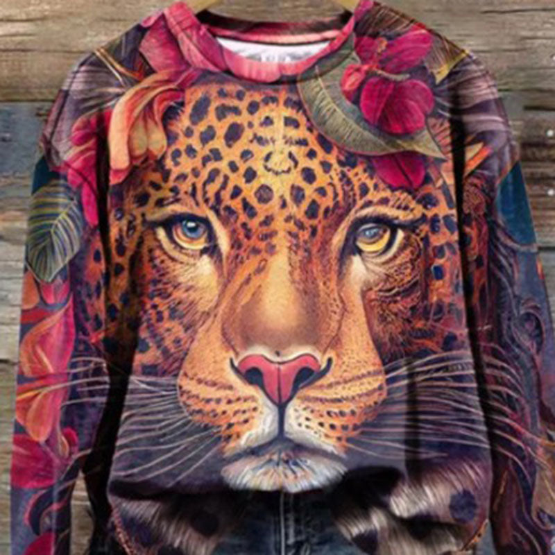Women's Tiger Pattern 3D Printed Sweater T-shirt