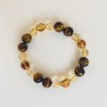 Bracciale donna in cristallo Valstrend con design speciale e citrino naturale, lucido e dettagliato, elegante e raffinato.