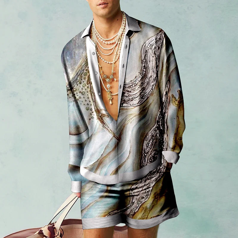 3D Printed Men's Clothing Shirt Outfit