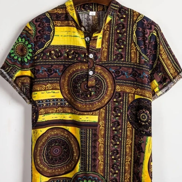 Maglietta polo da uomo Valstrend con stampa 3D americana a maniche corte, tessuto leggero e design moderno.