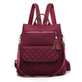 Zaino da donna Valstrend in tessuto oxford per viaggio e outdoor, con scomparti e manici resistenti, stile elegante e funzionale.