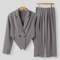 Abbigliamento uomo autunno Valstrend, completo casual largo con maglione e pantaloni in tessuto morbido e confortevole