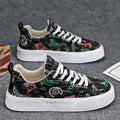 Scarpe da uomo Valstrend in canvas traspirante, leggere con suola morbida e design alla moda, visualizzate frontalmente.