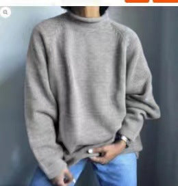 Solid Color Pullover Loose Casual Sweater