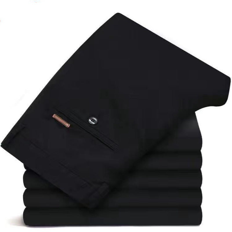 Pantaloni casual a gamba dritta e morbidi Valstrend shop con taglio drappeggiato e stile rilassato, visibili in immagine.